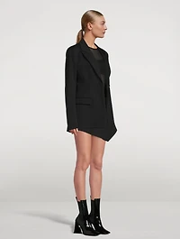 Blue Wool Stretch Blazer