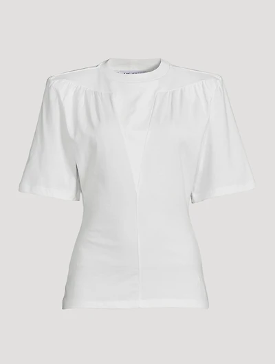 Jewel Padded Shoulder T-Shirt