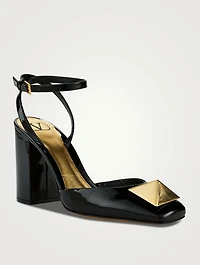 One Stud Patent Leather Pumps