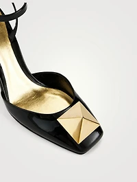 One Stud Patent Leather Pumps