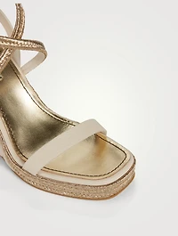 Roman Stud Leather Espadrille Wedge Sandals