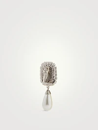 Crystal And Faux Pearl Earrings