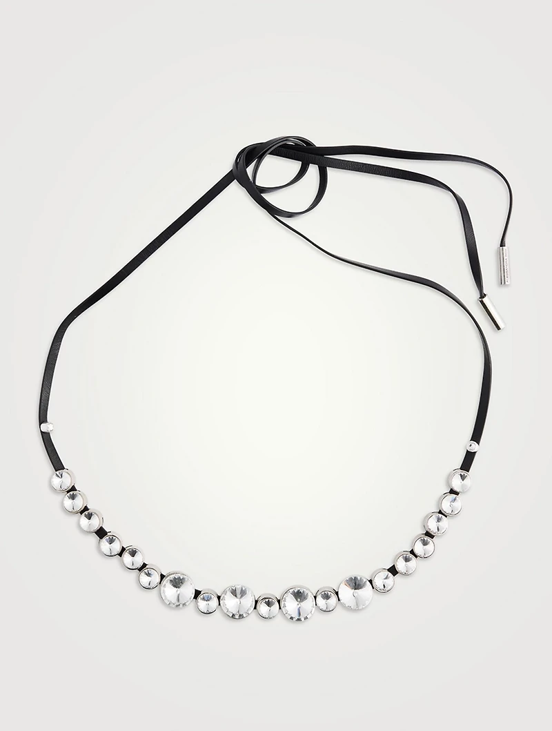 Leather And Crystal Hairpiece