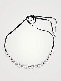 Leather And Crystal Hairpiece