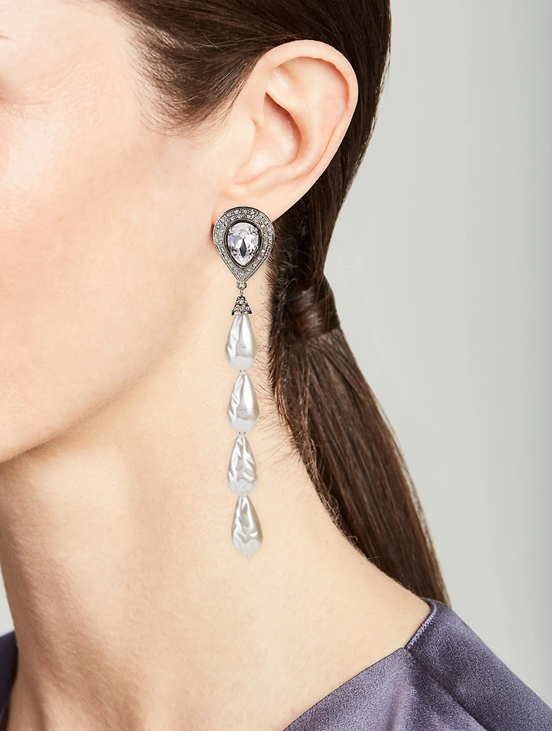 Faux Pear Drop Earrings