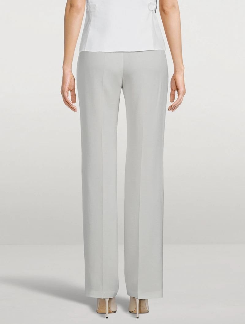 Carl Cotton Silk Double-Face Straight-Leg Trousers
