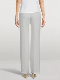 Carl Cotton Silk Double-Face Straight-Leg Trousers