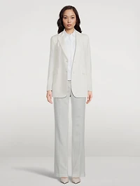Carl Cotton Silk Double-Face Straight-Leg Trousers