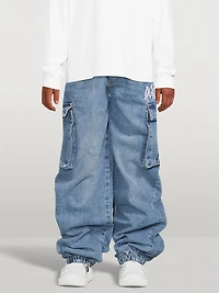Denim Cargo Jogger Pants