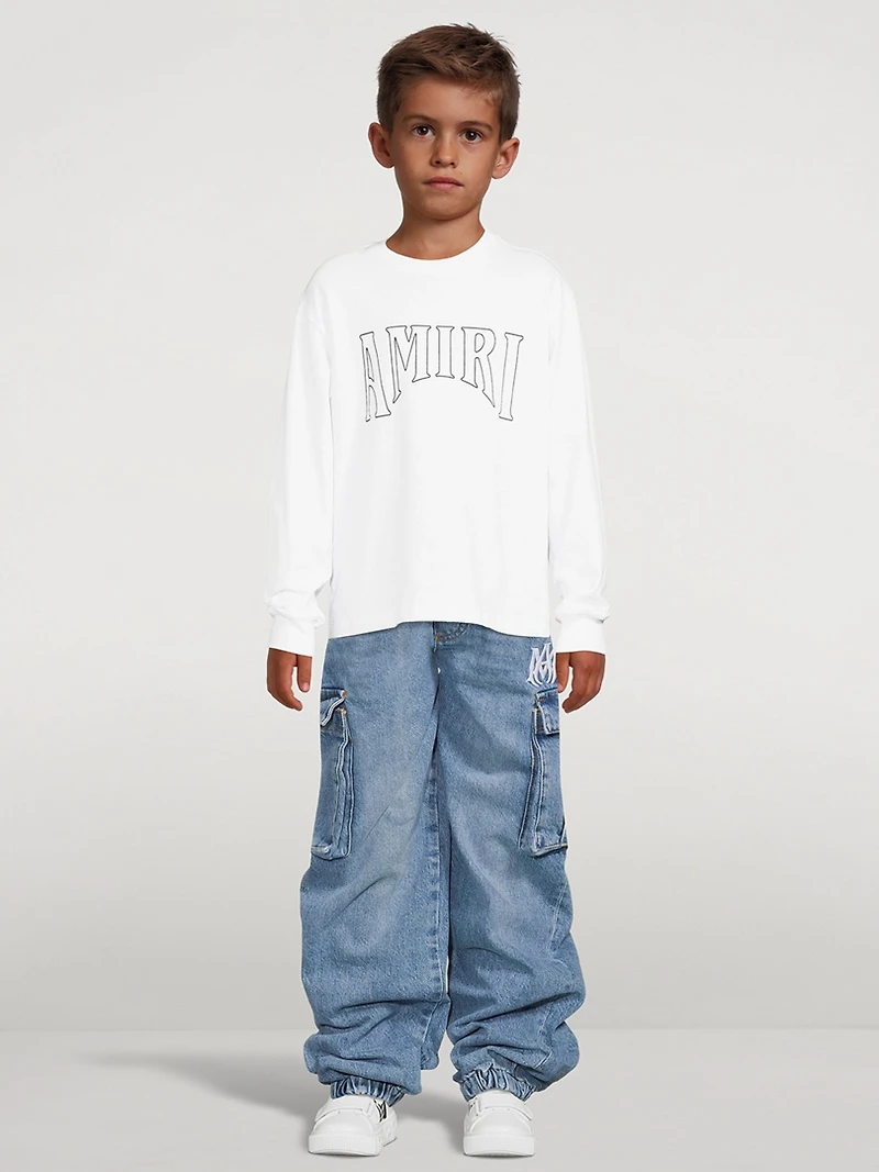 Denim Cargo Jogger Pants