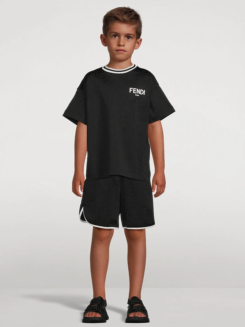 Kids Nylon And Cotton Shorts