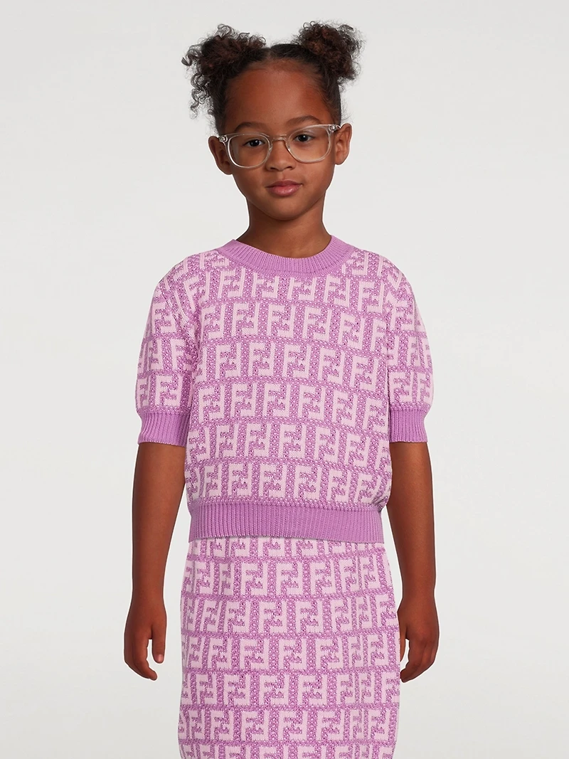 Kids Cotton Short-Sleeve Sweater