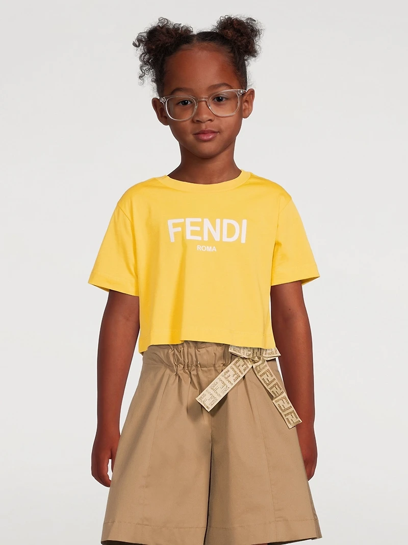 Kids Cotton Cropped T-Shirt