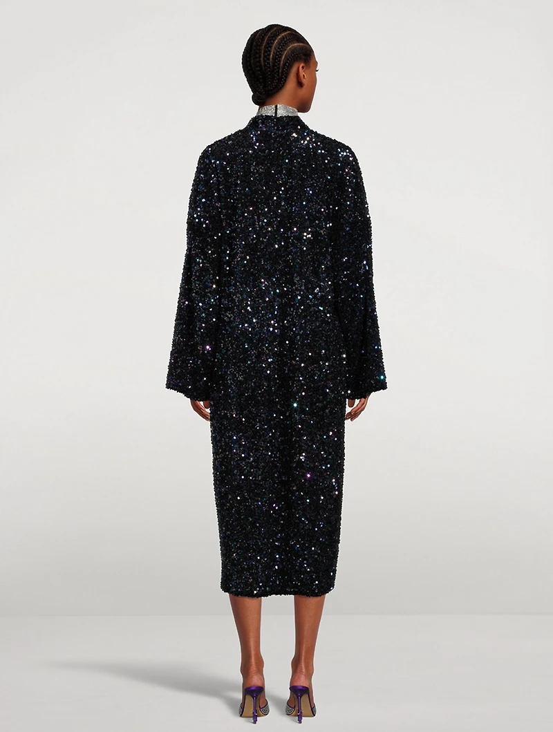 Franca Sequin Robe Coat