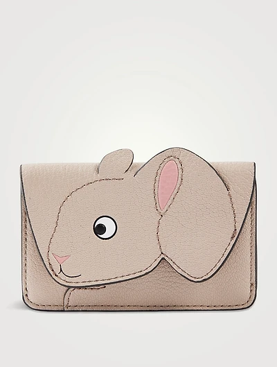 Rabbit Leather Card Holder