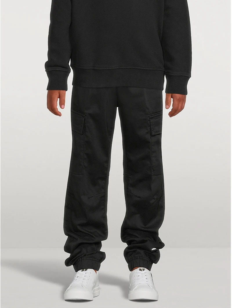 Cotton And Wool Stretch Cargo Pants