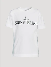 Cotton T-Shirt With Camo Logo
