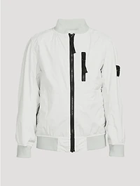 Nylon Stretch Bomber Jacket