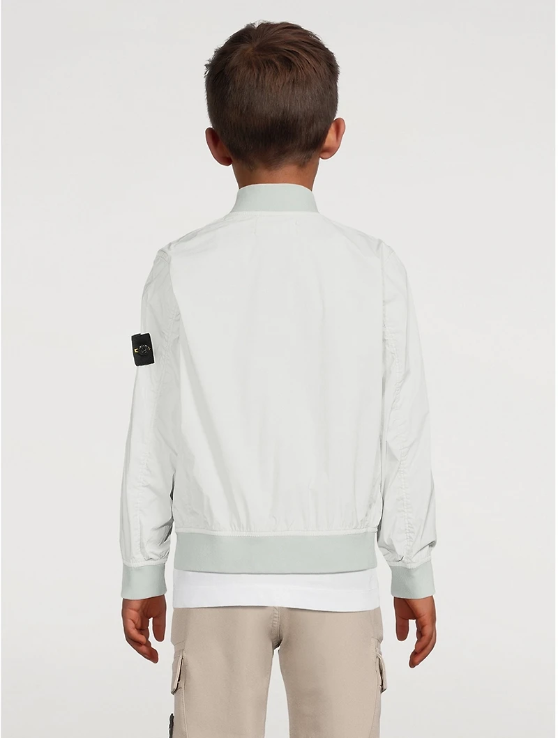 Nylon Stretch Bomber Jacket