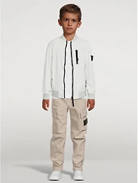 Nylon Stretch Bomber Jacket