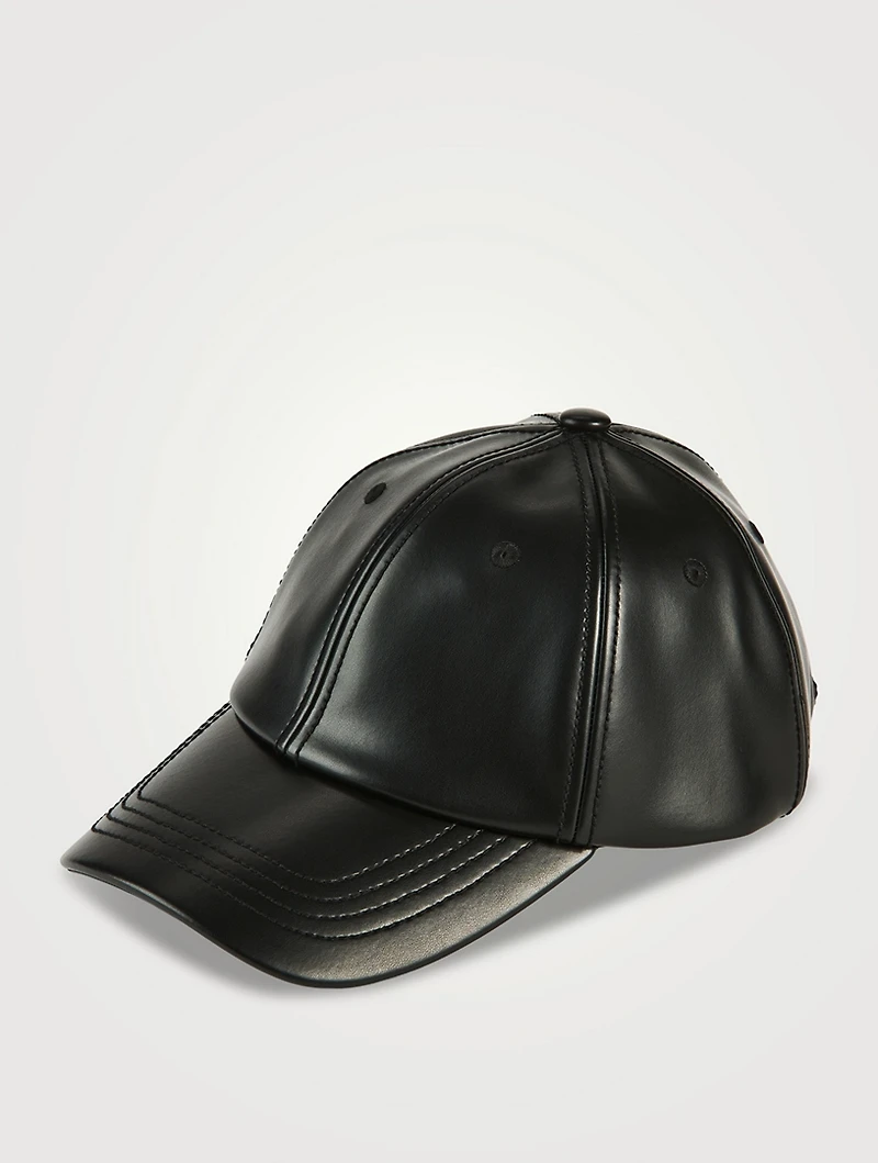 Faux Leather Baseball Cap