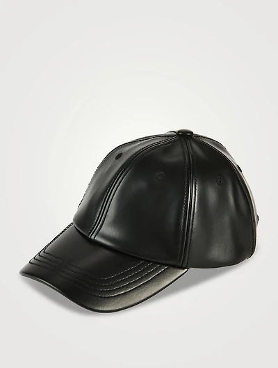 Faux Leather Baseball Cap
