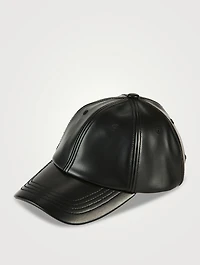 Faux Leather Baseball Cap