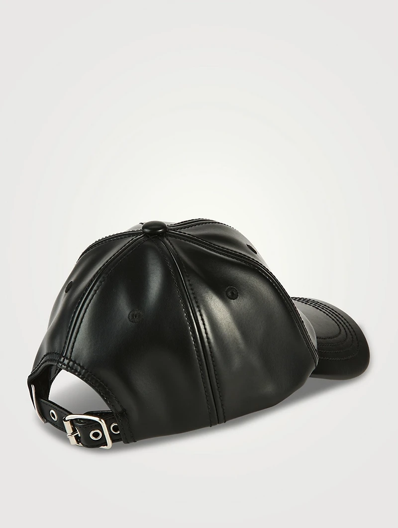 Faux Leather Baseball Cap
