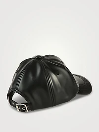 Faux Leather Baseball Cap