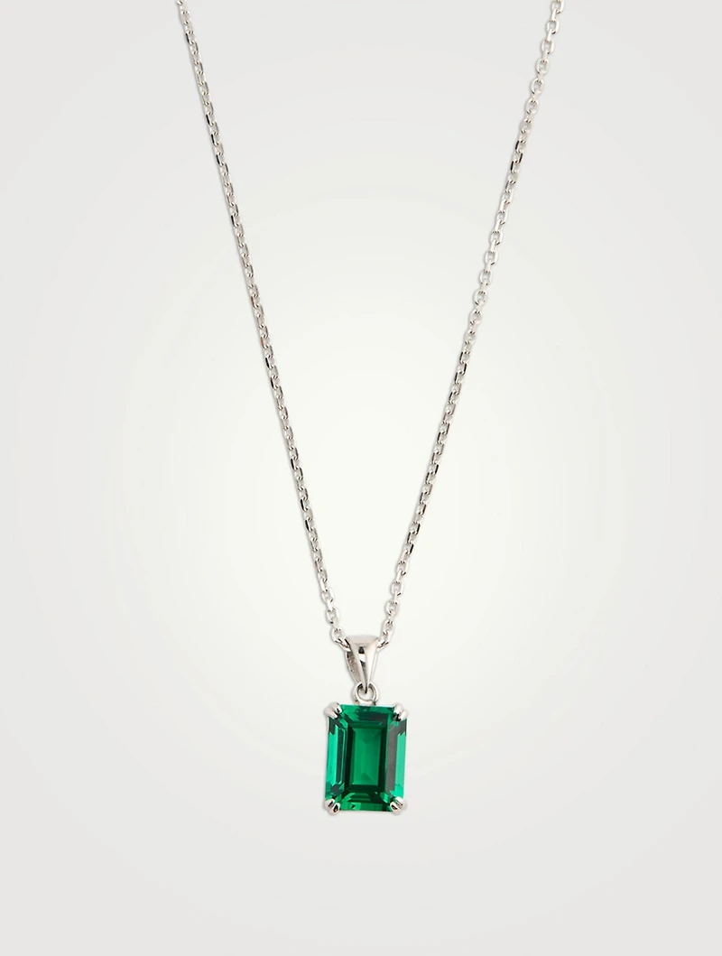 Fulton 9K White Gold Pendant Necklace