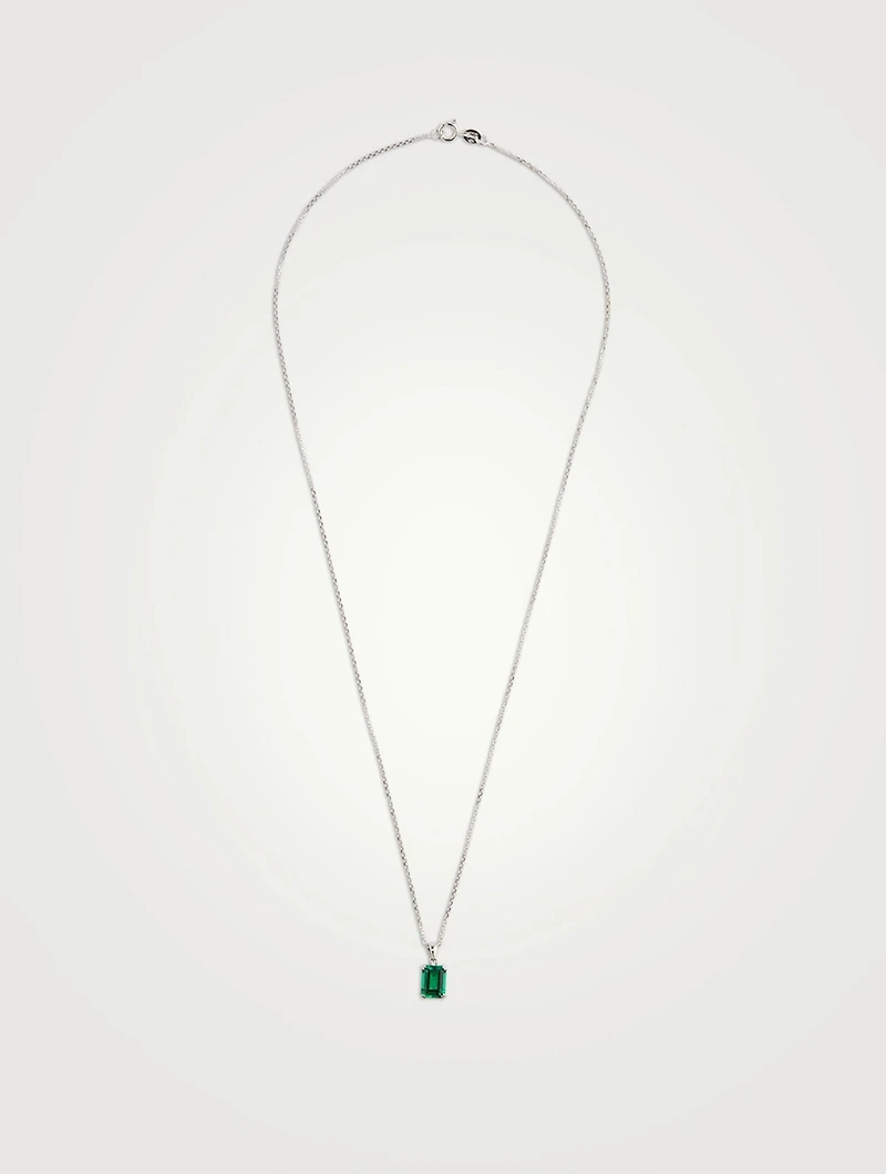 Fulton 9K White Gold Pendant Necklace