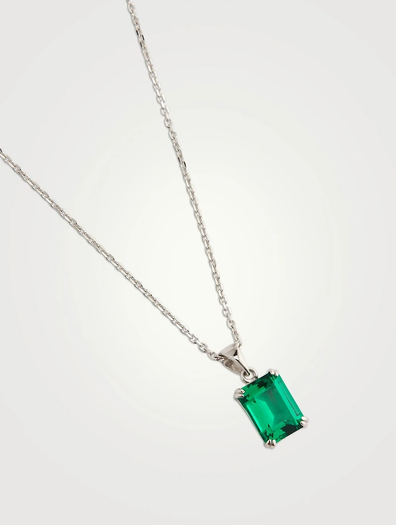 Fulton 9K White Gold Pendant Necklace