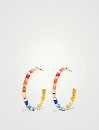 Golden Rainbow Hoop Earrings