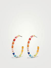 Golden Rainbow Hoop Earrings