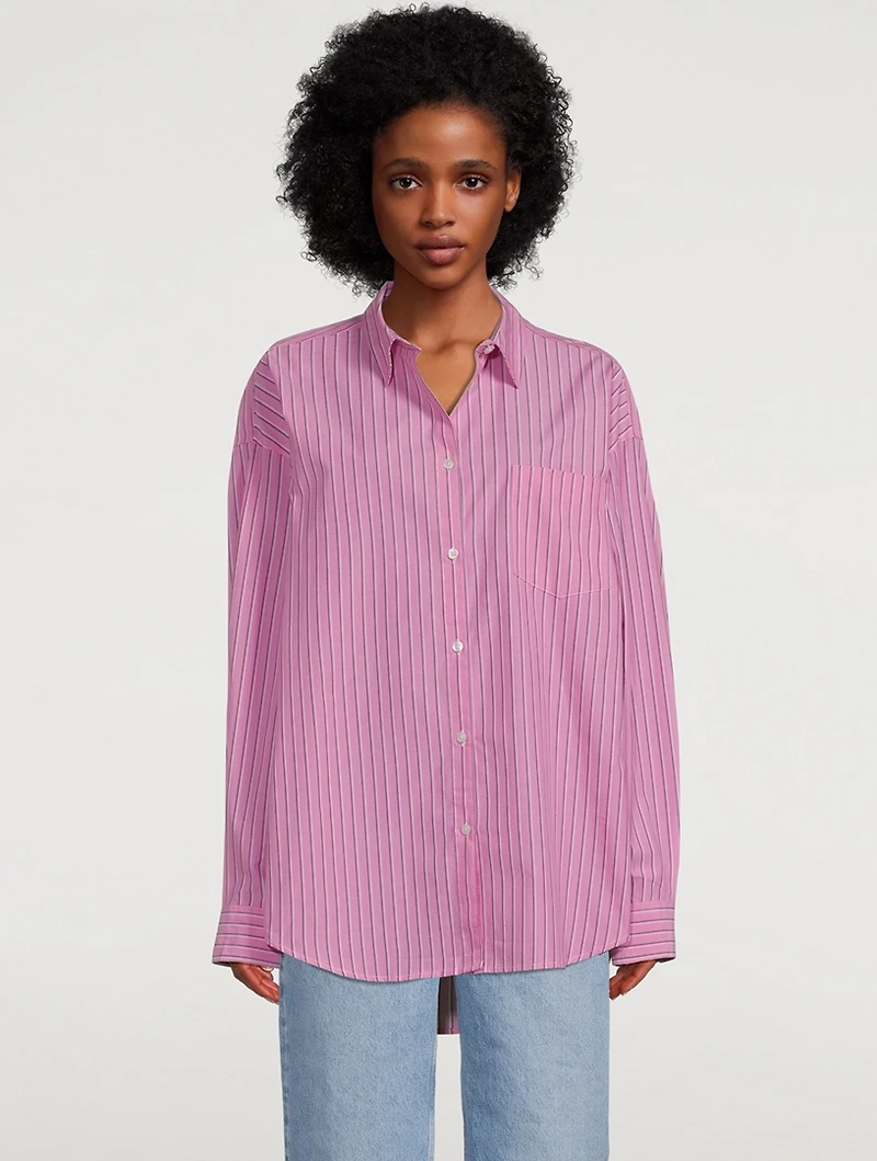Lua Oversized Shirt Stripe Print