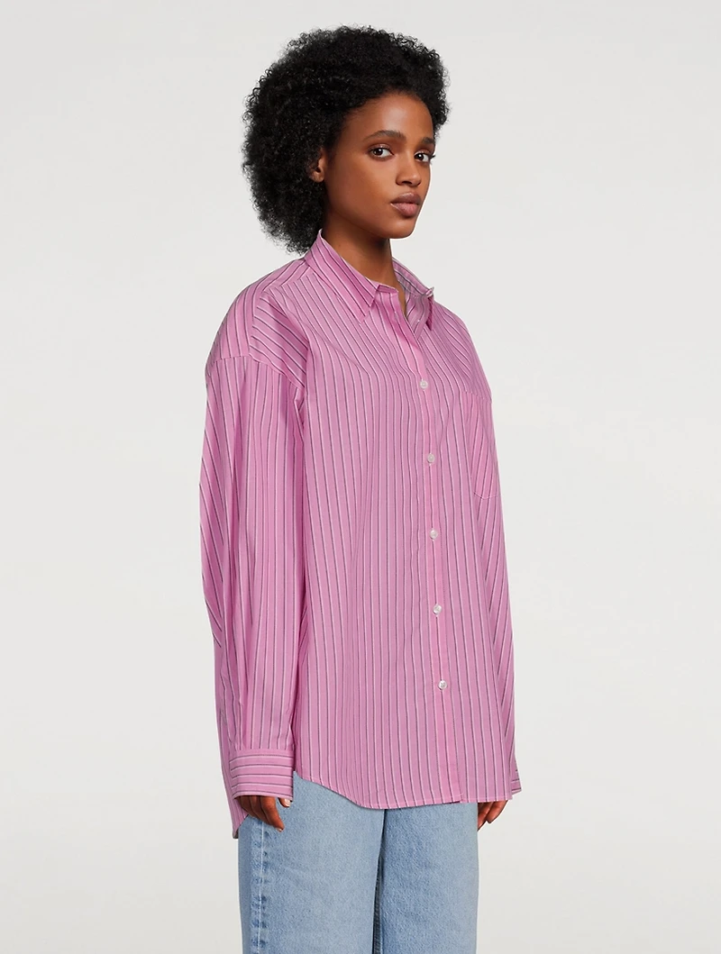 Lua Oversized Shirt Stripe Print
