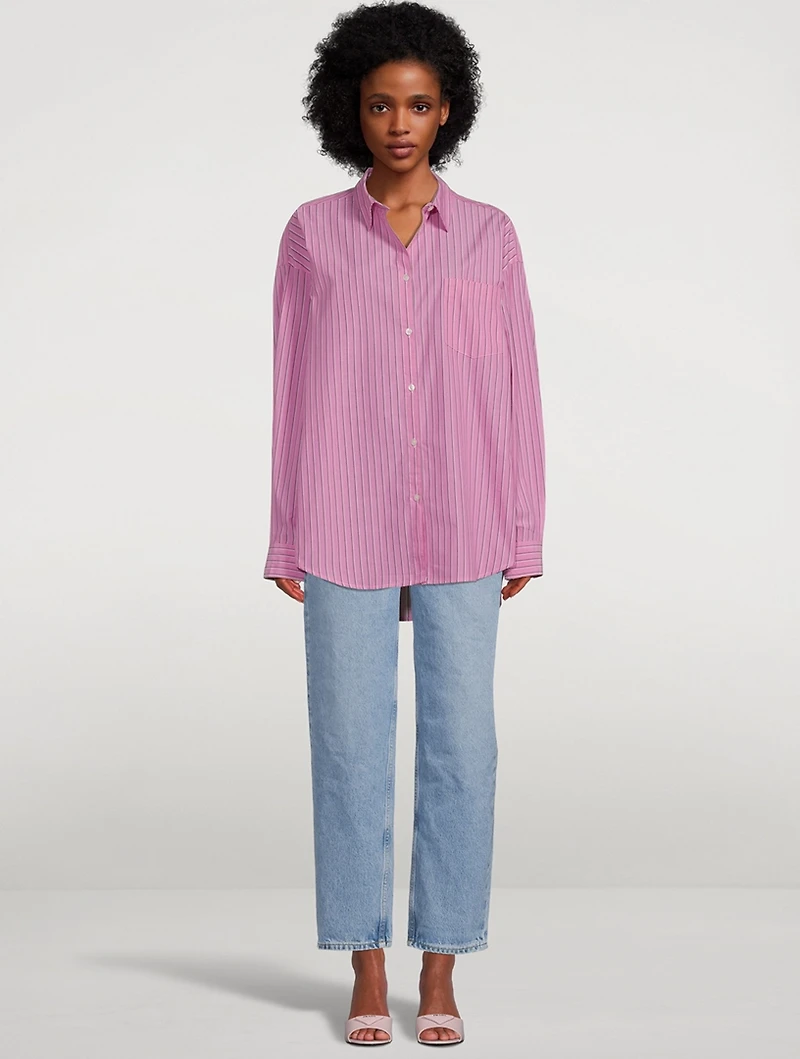 Lua Oversized Shirt Stripe Print