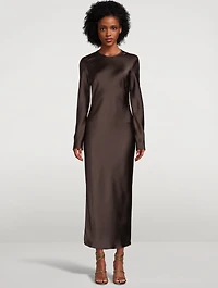 Alina Satin Maxi Dress