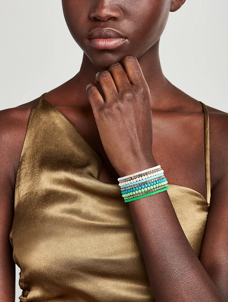 Set Of Nine Cool Crystal Bracelets