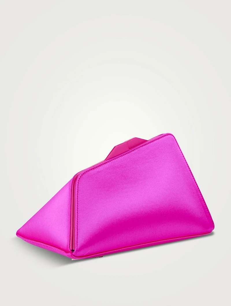 8.30 PM Leather Clutch In Zebra Print