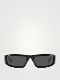 Rectangular Wrap Sunglasses