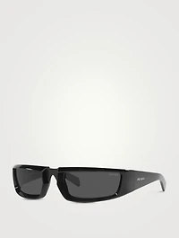 Rectangular Wrap Sunglasses