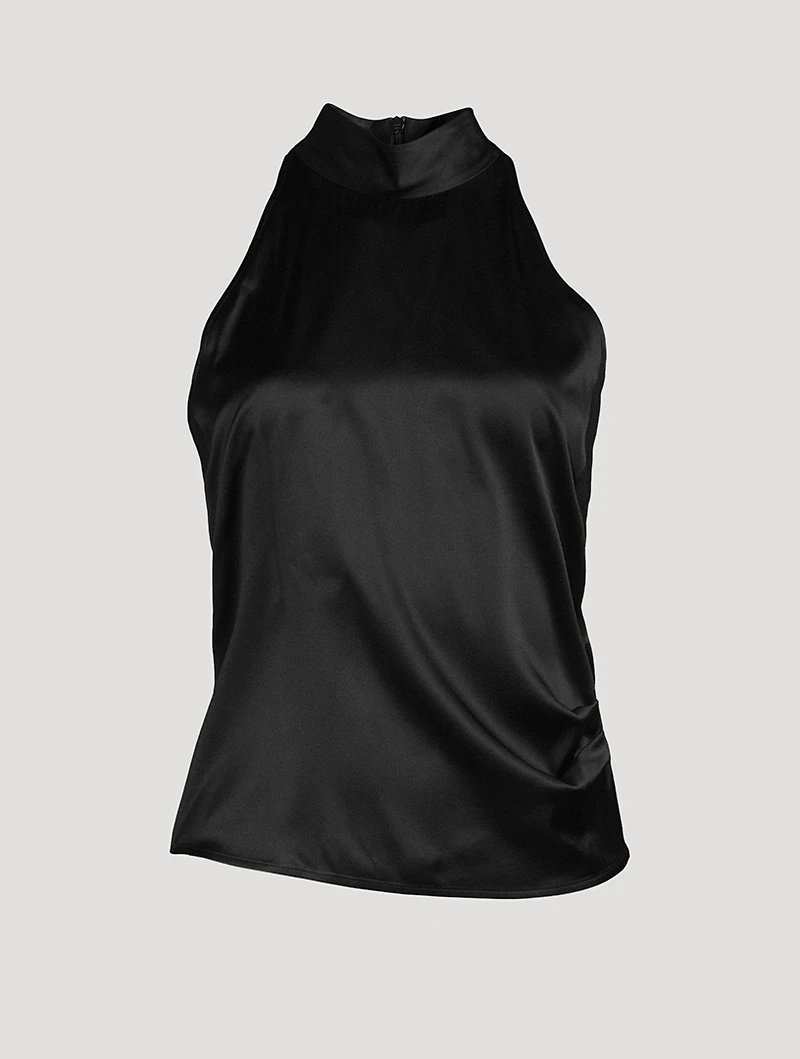 Silk Stretch Halter Top