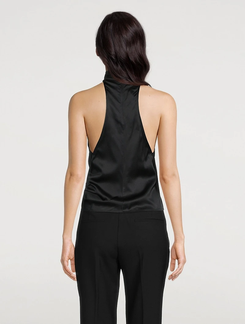 Silk Stretch Halter Top
