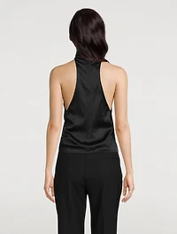 Silk Stretch Halter Top