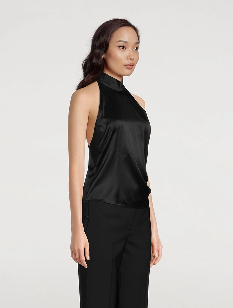 Silk Stretch Halter Top