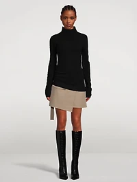 Asymmetric Turtleneck Sweater
