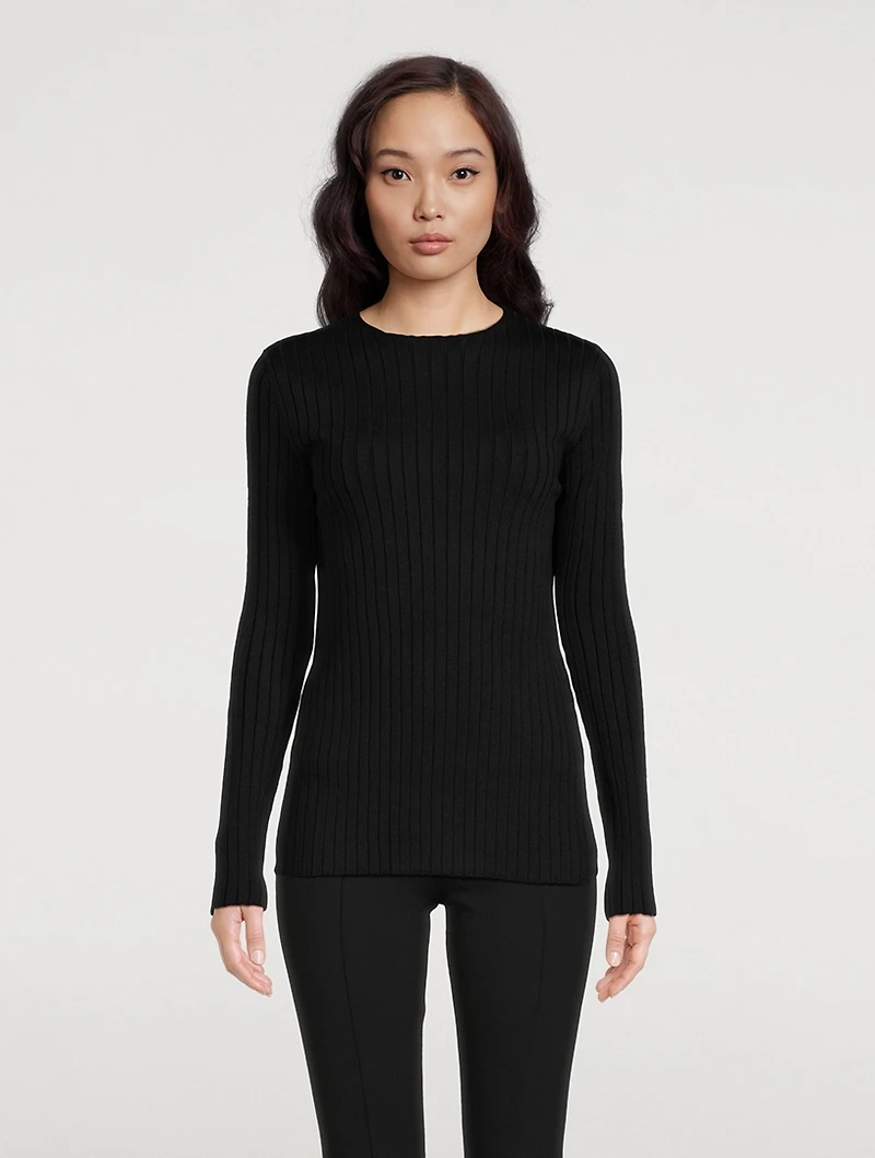 Ash Open-Back Silk Sweater