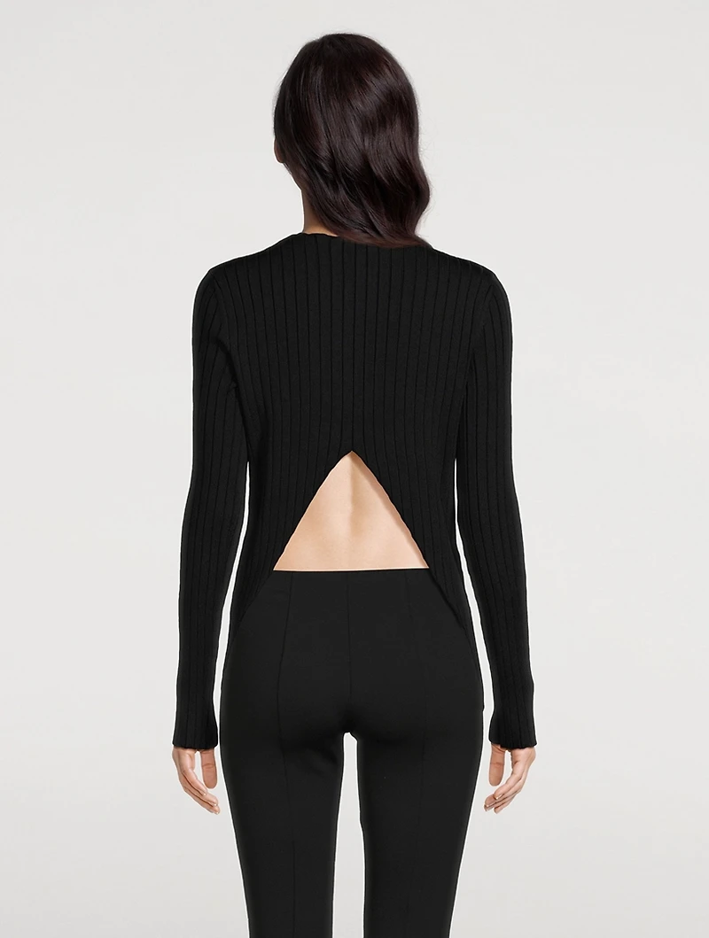 Ash Open-Back Silk Sweater