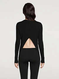 Ash Open-Back Silk Sweater